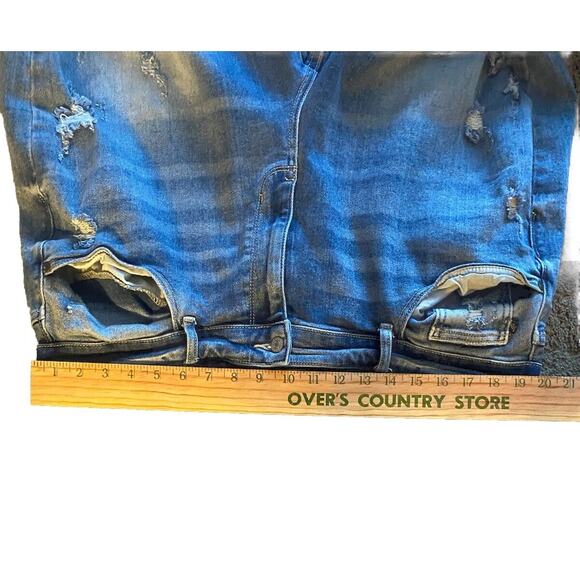 Judy Blue Straight Fit Stretch Womens Plus 20W Distressed Raw Hem Denim Jeans - Picture 14 of 16